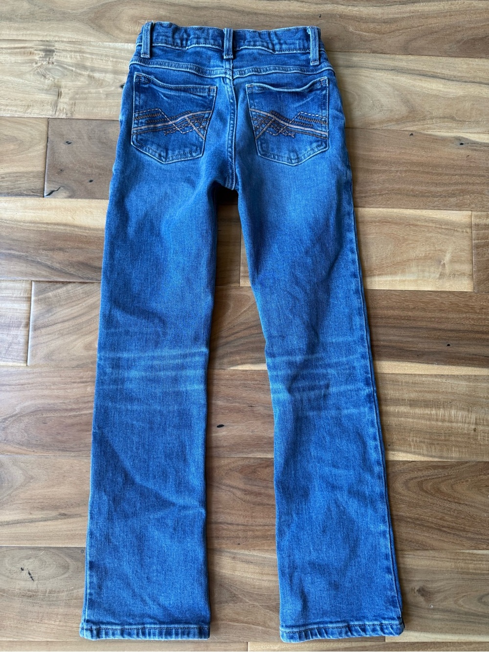 Wrangler Kids Blue Denim Jeans with Back Pocket Stitching